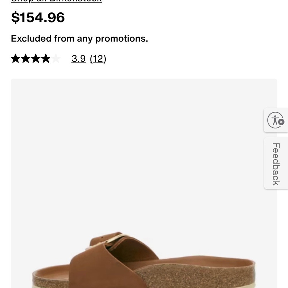 Birkenstock Madrid Slide Sandal in Brown with Gold BuckleBRAND NEW IN STORES NOW - Picture 3 of 7